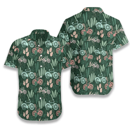 Cycling Tropical Hawaiian Shirt, Hwaiian For Gift