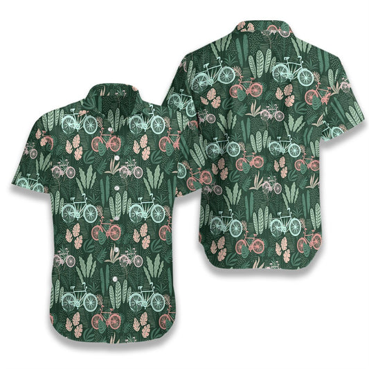 Cycling Tropical Hawaiian Shirt, Hwaiian For Gift