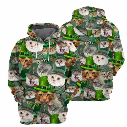 Cat Irish - 3D All Over Printed Shirt Tshirt Hoodie Apparel