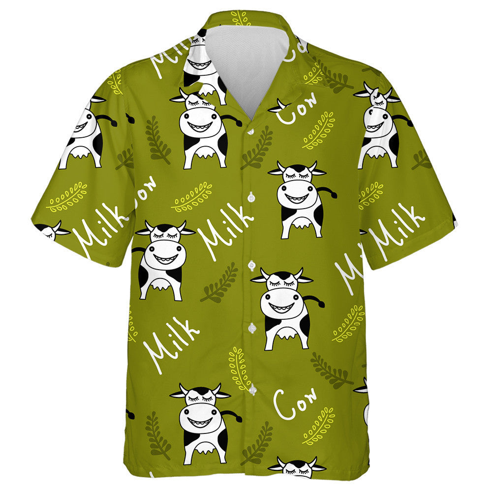 Little Cows And Milk Box Products Hawaiian Shirt, Hawaiian For Gift
