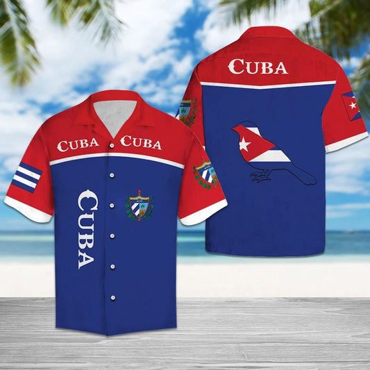 Cuba Latino American Proud Flag Pattern Hawaiian Shirt, Hawaiian Shirt Gift, Christmas Gift