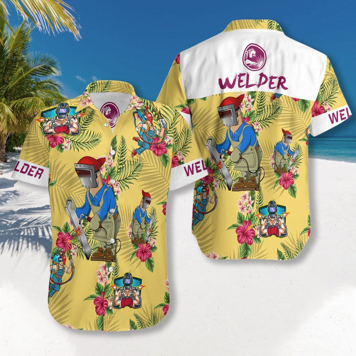 Welder Ez15 1508 Hawaiian Aloha Shirt Hawaiian Shorts Beach Short Sleeve, Hawaiian Shirt Gift, Christmas Gift