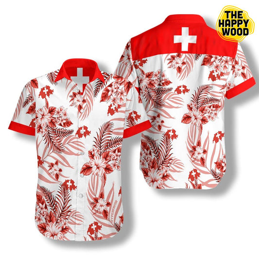 Switzerland Hawaiian Hawaii Shirt, Hawaiian Shirt Gift, Christmas Gift