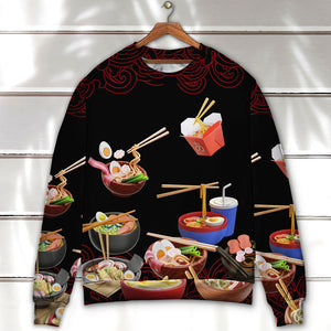 Food Ramen Fast Food Delicious Ugly Christmas Sweater, Christmas Gift, Gift Christmas 2024