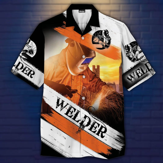 Premium Welder Unisex Theme Pretty Ornamental Hawaiian Shirt,Hawaiian Shirt Gift, Christmas Gift
