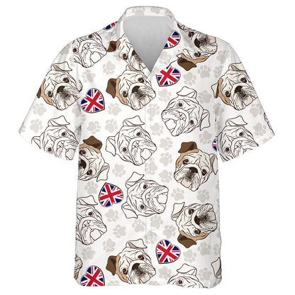 Lapaí Bulldog Béarla Agus Brat Croí Léine Haváí, Bronntanas Léine Haváí, Bronntanas Nollag