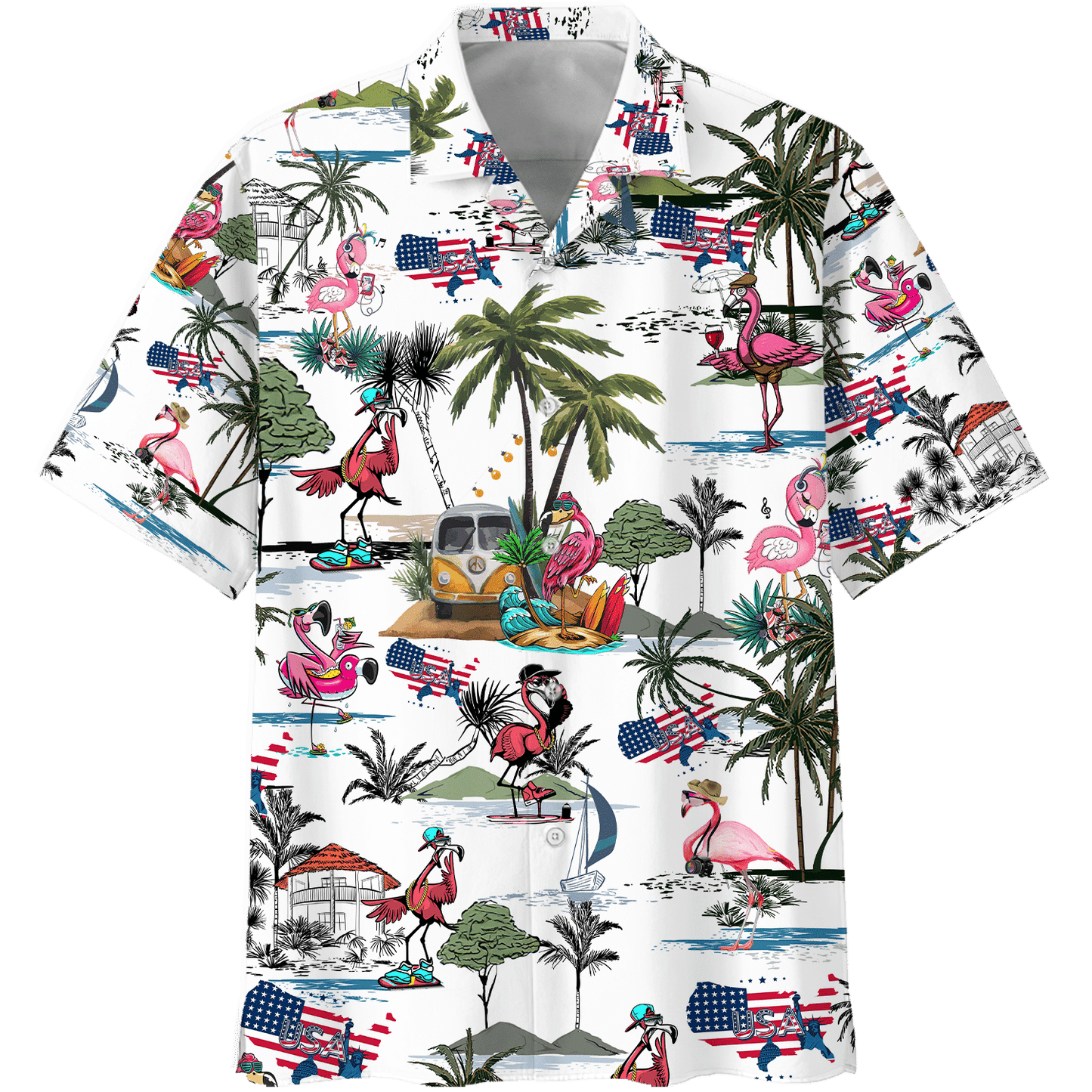 Go To The Beach Flamingo Style Design Hawaiian Shirt, Hawaiian Shirt Gift, Christmas Gift