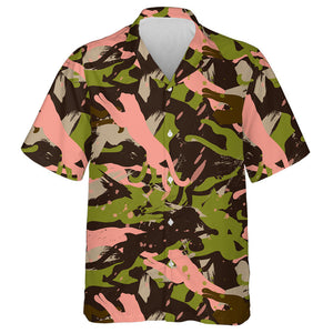 Abstract Army Camouflage With Wild Animal Leopard Hawaiian Shirt, Hawaiian Shirt Gift, Christmas Gift