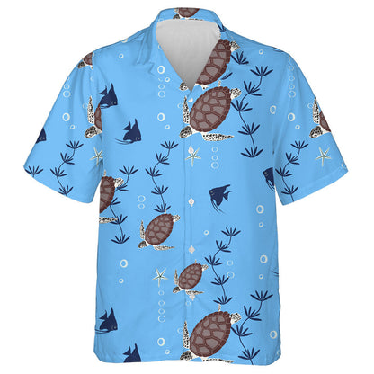 Underwater World With Sea Turtles Dance Oceanlife Hawaiian Shirt, Hawaiian Shirt Gift, Christmas Gift