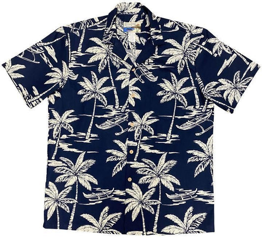 Retro Canoe Hawaiian Shirt, Hawaiian Shirt Gift, Christmas Gift