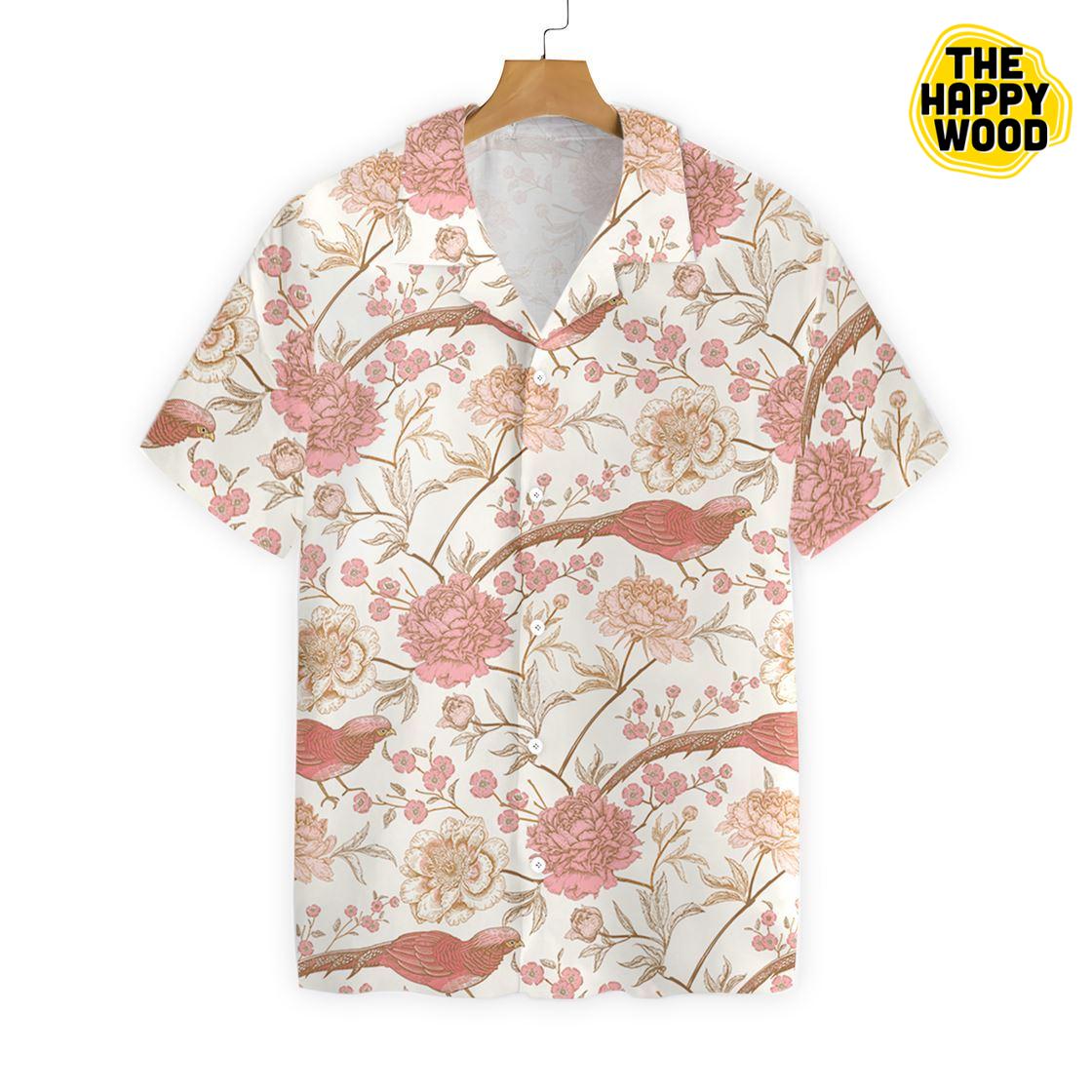 Oriental Pheasant Hawaiian Shirt, Hawaiian Shirt Gift, Christmas Gift