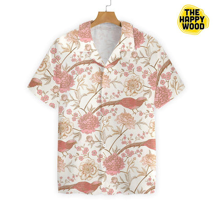 Oriental Pheasant Hawaiian Shirt, Hawaiian Shirt Gift, Christmas Gift