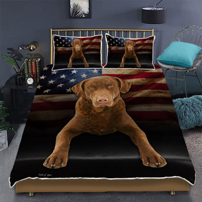 Chesapeake Bay Retriever Dog Quilt Bedding Set Bedroom Set Bedlinen 3D,Bedding Christmas Gift,Bedding Set Christmas