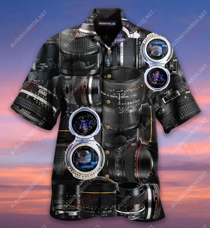 Is Grianghrafadóir i gCónaí A Ghrianghrafadóir Unisex Léine Haváís Muinchille Samhraidh Gearr Léinte haváíais Léinte Greannmhar haváís, Bronntanas Léine Haváís, Bronntanas Nollag