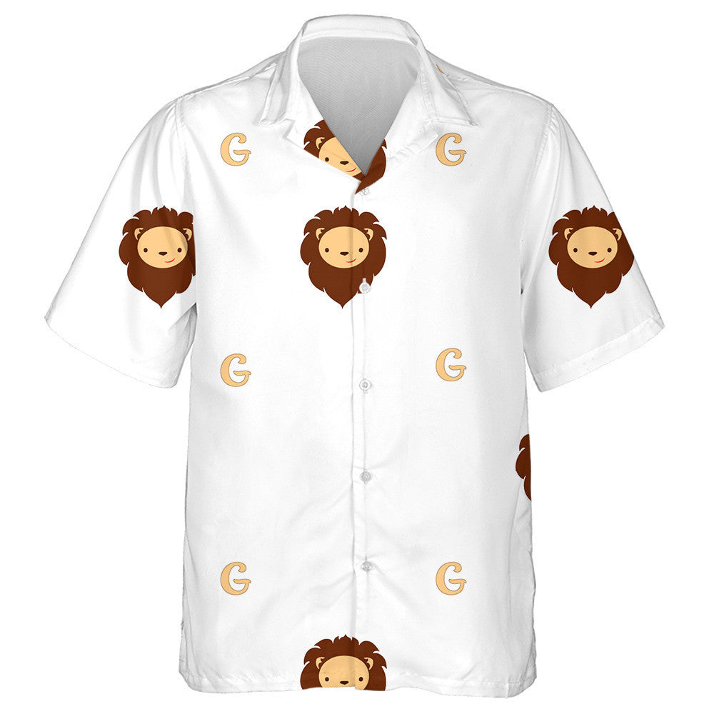 The House Mascot Lion With Letter G Hawaiian Shirt, Hawaiian Shirt Gift, Christmas Gift