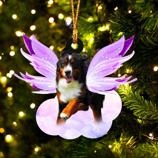 Bernese Mountain and wings gift for her gift for him gift for Bernese Mountain lover ornament, Christmas Ornament Gift, Christmas Gift, Christmas Decoration