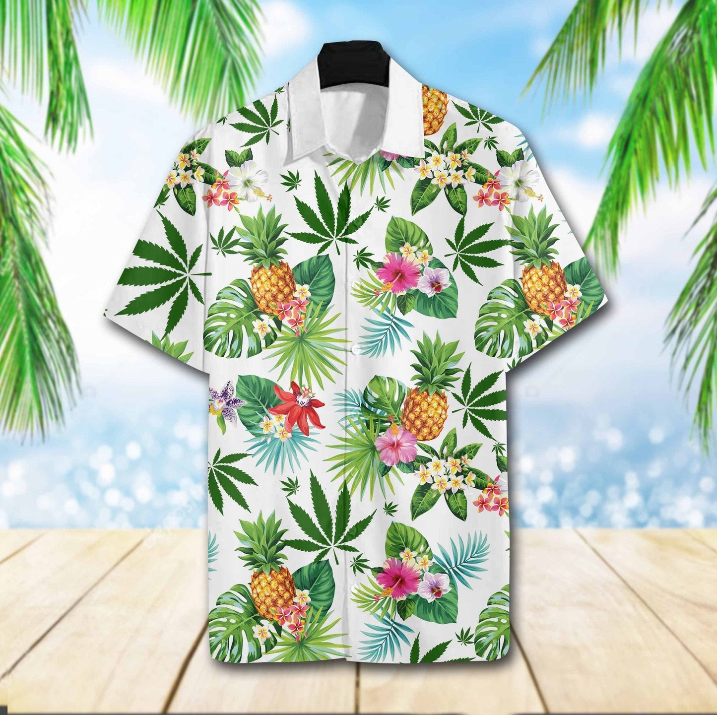 Cool Weed Tropical Forest Design Hawaiian Shirt,Hawaiian Shirt Gift, Christmas Gift