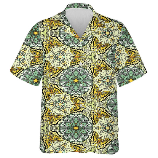 Theme Mystical Kaleidoscope Butterfly And Floral Hawaiian Shirt,Hawaiian Shirt Gift, Christmas Gift