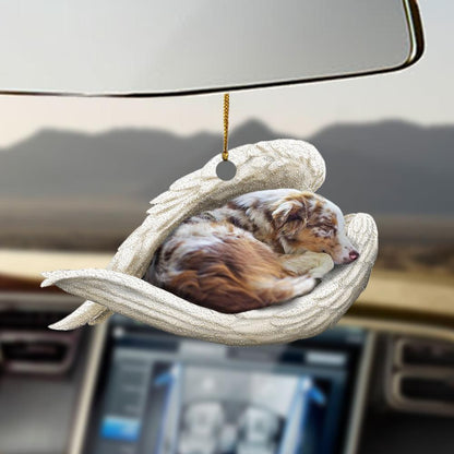Australian shepherd sleeping angel australian shepherd lovers aussie lovers dog moms ornament,Christmas Gift,Christmas Decoration
