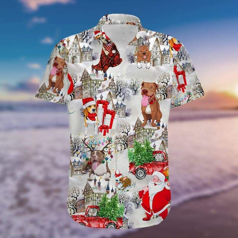 Love Dog Santa Claus Merry Christmas Hawaiian Shirt,Hawaiian Shirt Gift, Christmas Gift