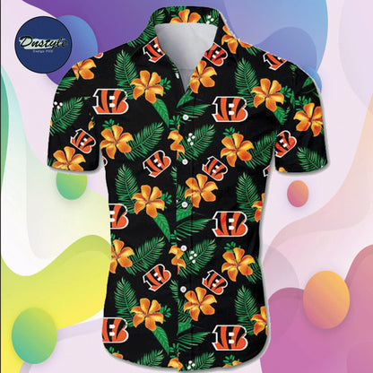 Cincinnati Bengals Hawaiian Shirt â€“ Dnstyles_Hawaiian Shirt Gift, Christmas Gift