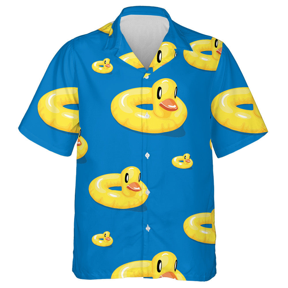 Hand Drawn Ducks In The Swimming Pool Hawaiian Shirt, Hawaiian Shirt Gift, Christmas Gift