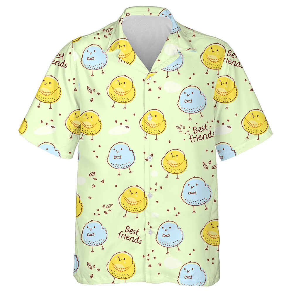 Best Friends With Cute Hatched Chickens Hawaiian Shirt, Hawaiian For Gift