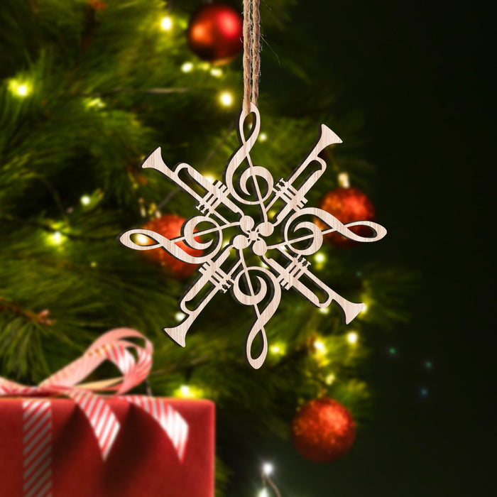 3D Trumpet Cut Out Ornament, Christmas Ornament Gift, Christmas Gift, Christmas Decoration