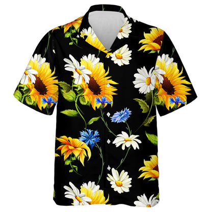 Deep Beauty Of Sunflowers Chamomile Camomile Hawaiian Shirt,Hawaiian Shirt Gift, Christmas Gift