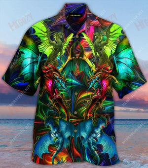 Amazing Dragon Unisex Hawaiian Shirt Hobbies Short Sleeve Tactical Hawaiian Shirt Hawaiian Shirts For Men, Christmas Gift