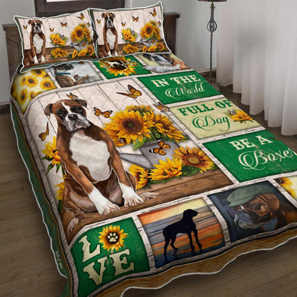 In The World Full Of Dog, Be A Boxer Quilt Bedding Set Bedroom 3D,Bedding Christmas Gift,Bedding Set Christmas