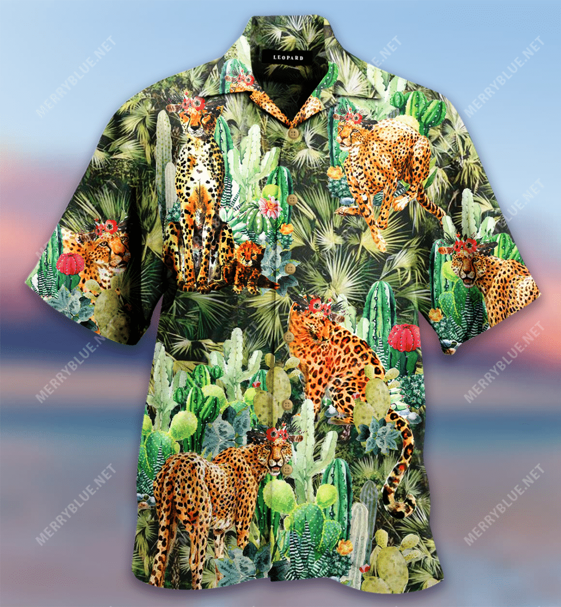 Is é Leopard an t-Aloha Shirt Haváíach is Fearr Leat Shorts Haváís Beach Short Muinchille, Bronntanas Léine Haváíais, Bronntanas Nollag
