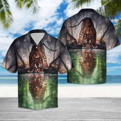 Fantasy Tiger- Hawaiian Shirt_Hawaiian Shirt Gift, Christmas Gift