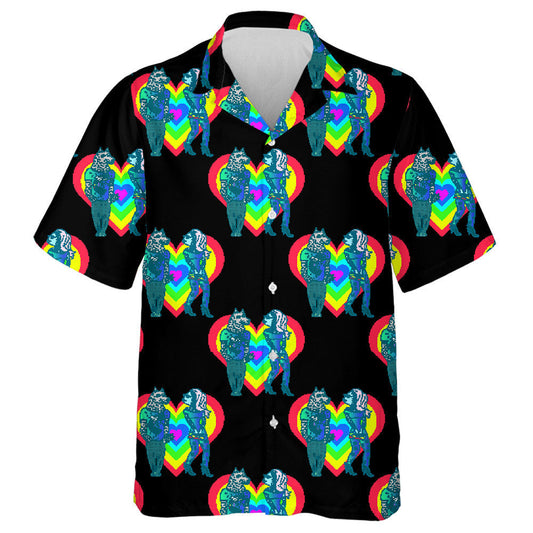 Léaráid Faisin As Mac Tíre Agus Hipsters Éisc Lánúin Léine Haváís, Bronntanas Léine Haváís, Bronntanas Nollag