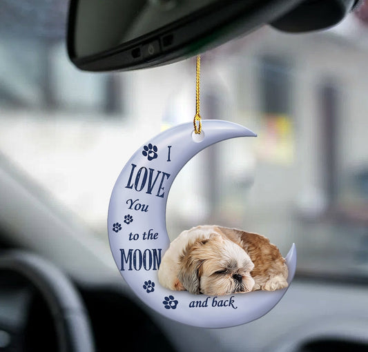 Shih Tzu Moon Back Shih Tzu Lover Dog Moms Two Sided Ornament,Christmas Gift,Christmas Decoration