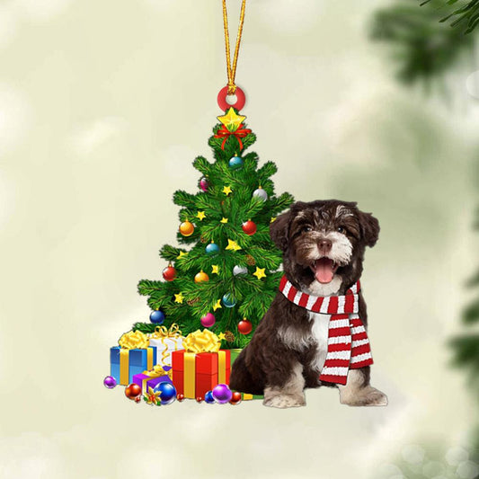 CHOCOLATE Havanese-Christmas Star Hanging Christmas Plastic Hanging Ornament, Christmas Gift, Christmas Decoration