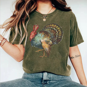 Thanksgiving Vintage Turkey Shirt, Christmas Sweatshirt Cute, Christmas Winter Sweatshirt