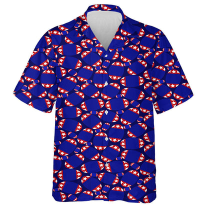 Stíl Bratach Mheiriceá Patrún Liathróid Rugbaí Peile Mheiriceá Léine Haváíais, Bronntanas Léine Haváíais, Bronntanas Nollag