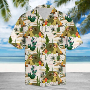 Cactus Scout Camping Day Pattern Hawaiian Shirt, Hawaiian For Gift