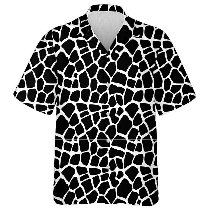 Awesome Black And White Giraffe Skin Textured Pattern Hawaiian Shirt, Hawaiian Shirt Gift, Christmas Gift