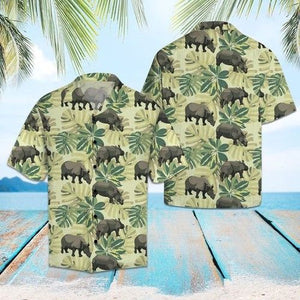 Amazing Rhino Hawaiian Shirt Summer, Hawaiian Shirt Gift, Christmas Gift