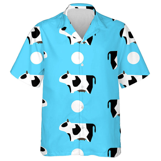 Funny Cows And White Ball On Blue Hawaiian Shirt, Hawaiian Shirt Gift, Christmas Gift