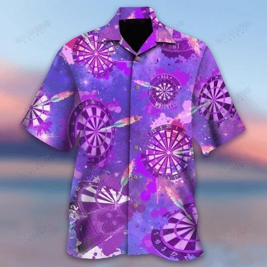 Life Is Better With Darts Purple Hawaiian Shirt, Hawaiian For Gift
