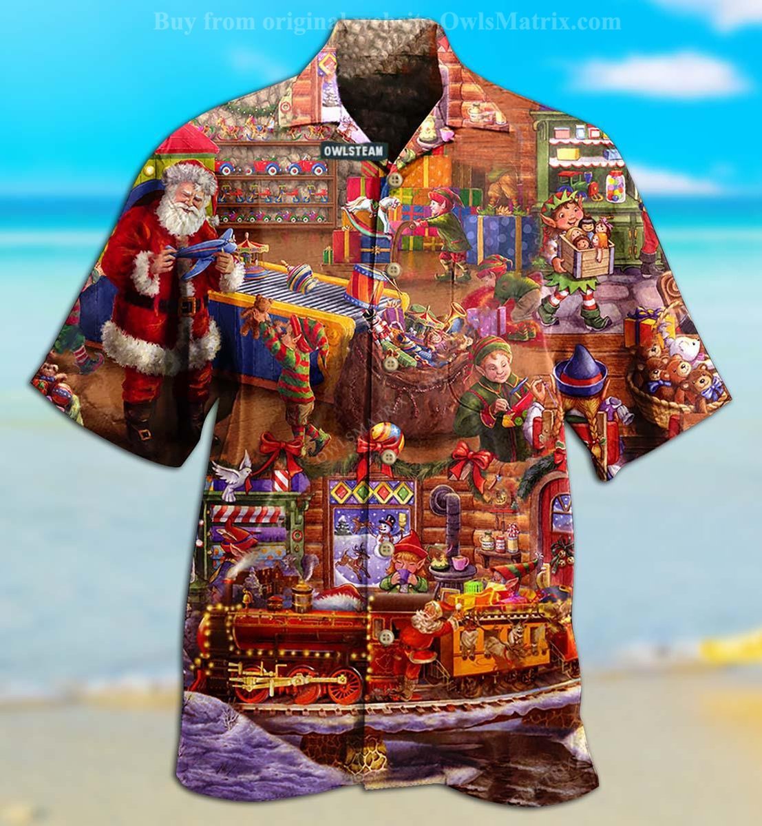 Christmas Santa And Happiness - Hawaiian Shirt_Hawaiian Shirt Gift, Christmas Gift