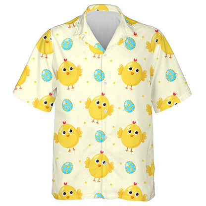 Baby Cute Yellow Chicken And Easter Egg Hawaiian Shirt, Hawaiian Shirt Gift, Christmas Gift