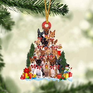 Basenji Dog  Christmas Tree Ornament Dog Gifts Acrylic Ornament Dog Gifts Acrylic Ornament, Gift For Dad,Christmas Decoration