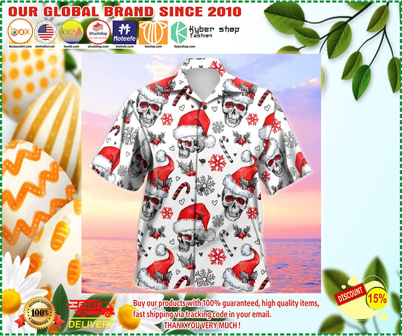 Christmas Skull Hawaiian Shirt_Hawaiian Shirt Gift, Christmas Gift