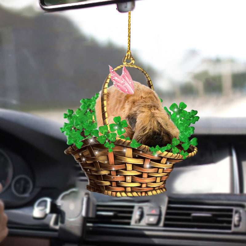 Wheaten Terrier Sleeping Lucky Fairy Two Sided Ornament, Christmas Decoration