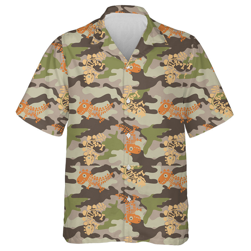 Cúlra Camou Iontaisí Cnámharlach Dineasár Seanré Léine Haváíais, Hwaiian Le Bronntanas