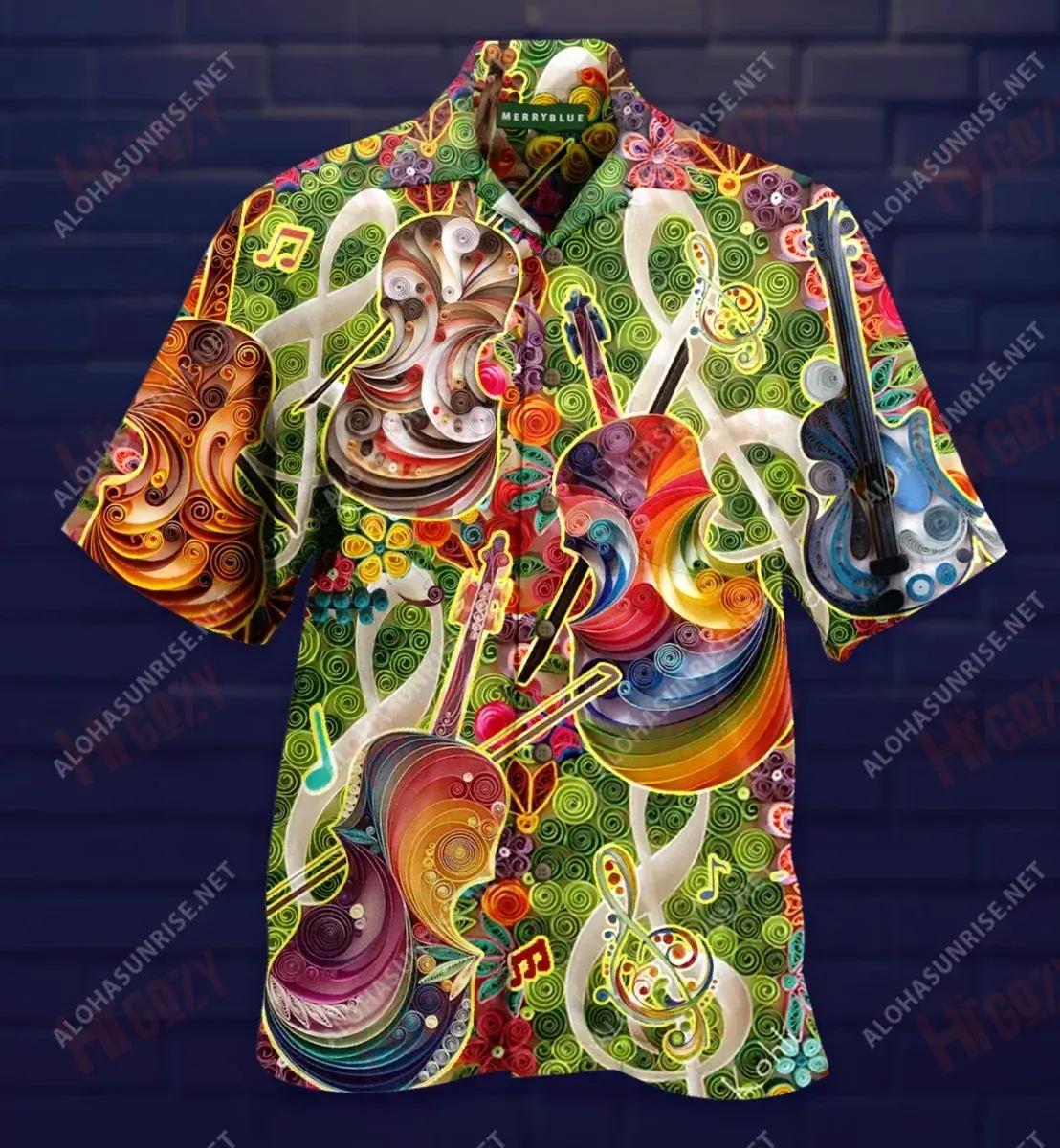 Beautiful Tone Beautiful Heart Violin Unisex Short Sleeve Shirt Summer Hawaiian T Shirts Best Hawaiian Shirts Hawaiian Shirts For Men, Hawaiian Shirt Gift, Christmas Gift